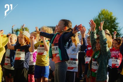 Laufende Kinder beim KidsRUN DresdenHALF