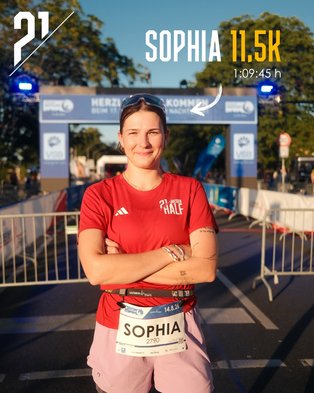Mitglied Mission DresdenHALF Sophia beim Dresdner Nachtlauf