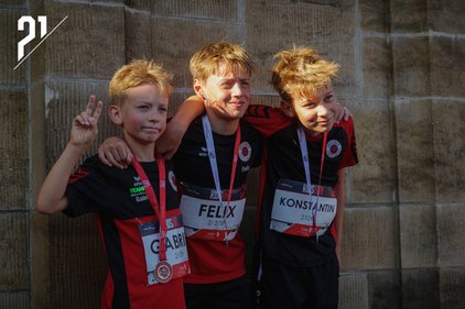 Laufende Kinder beim KidsRUN DresdenHALF