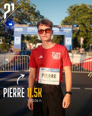 Mitglied Mission DresdenHALF Pierre beim Dresdner Nachtlauf
