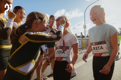 Laufende Kinder beim KidsRUN DresdenHALF
