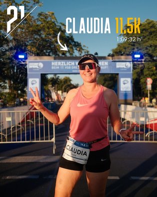 Mitglied Mission DresdenHALF Claudia beim Dresdner Nachtlauf