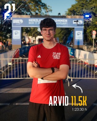 Mitglied Mission DresdenHALF Arvid beim Dresdner Nachtlauf